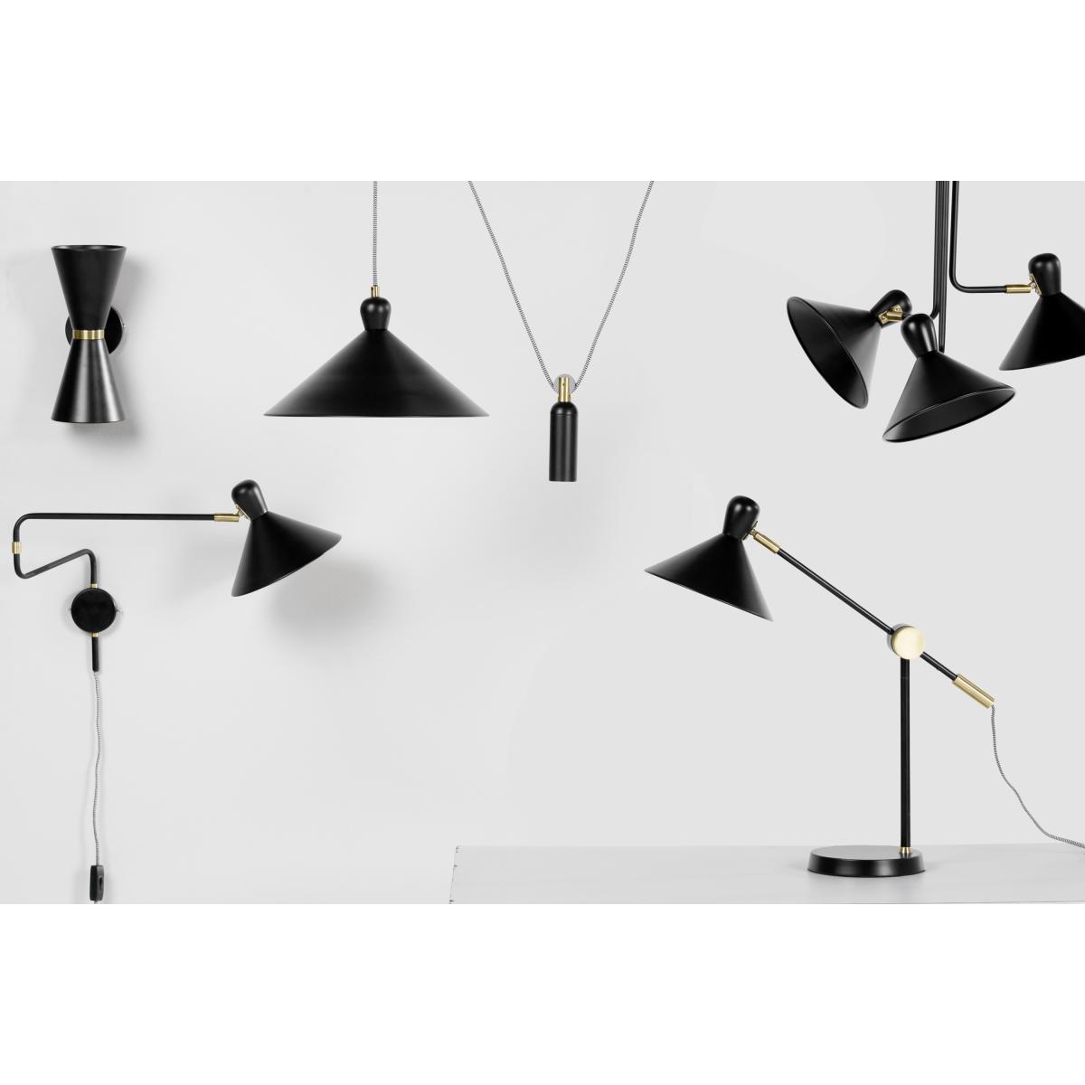 Ogilvy Wall Lamp, Matt Black and Antique Brass – image 7