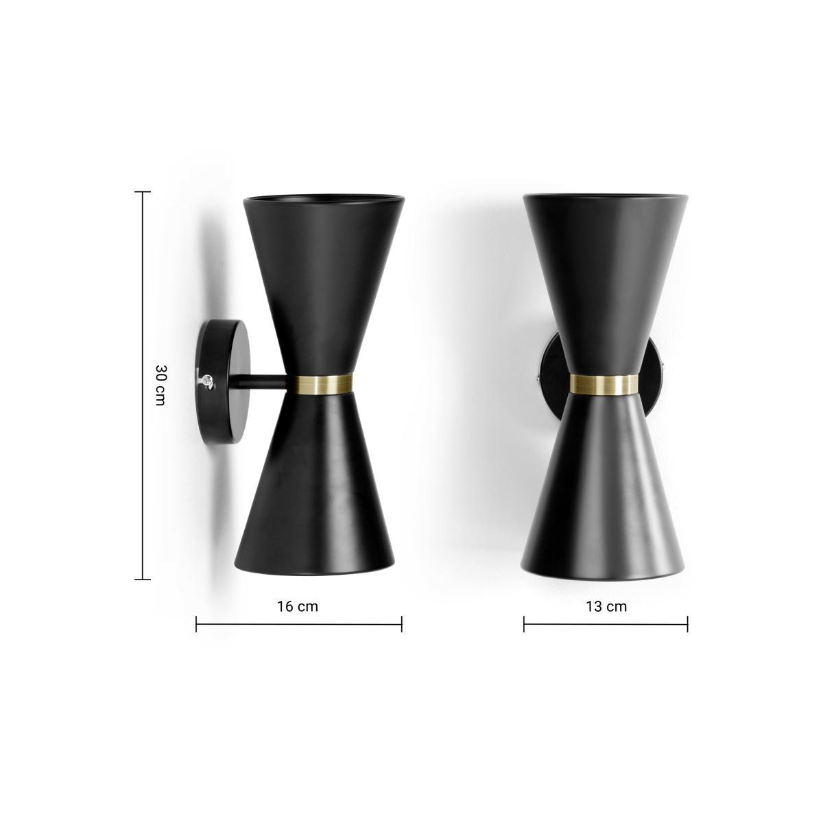 Ogilvy Wall Lamp, Matt Black and Antique Brass – image 8