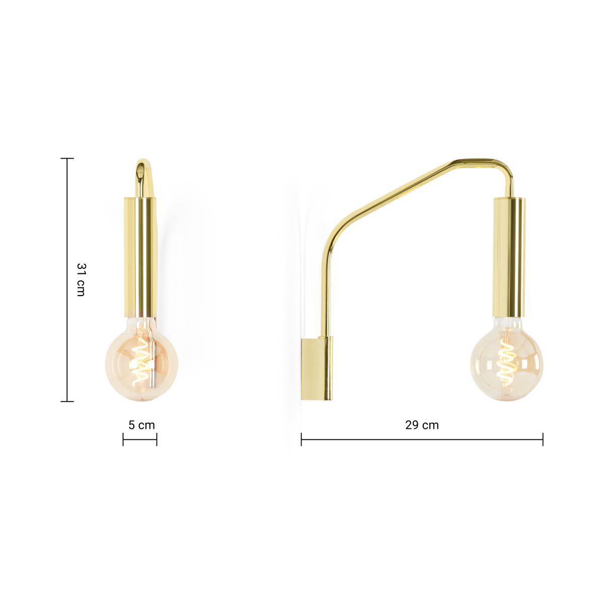 Lennox Overreach Wall Lamp, Brass – image 8