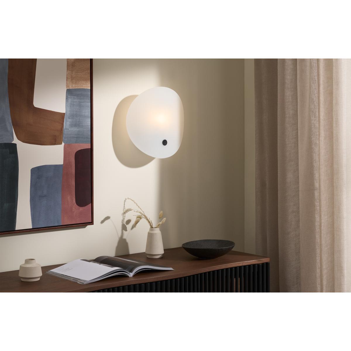 Folio Wall Light, Black & Frosted Glass – image 3