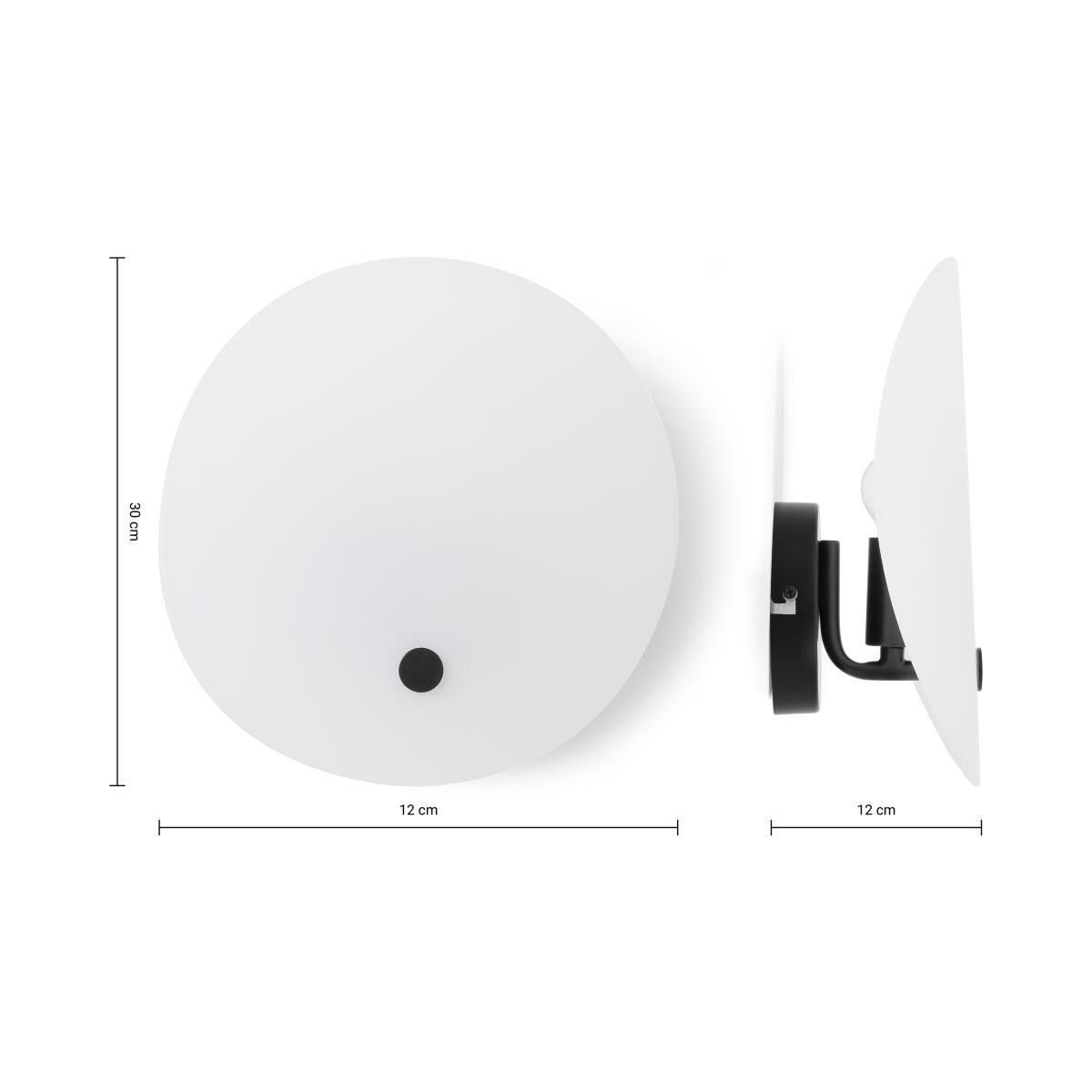 Folio Wall Light, Black & Frosted Glass – image 9
