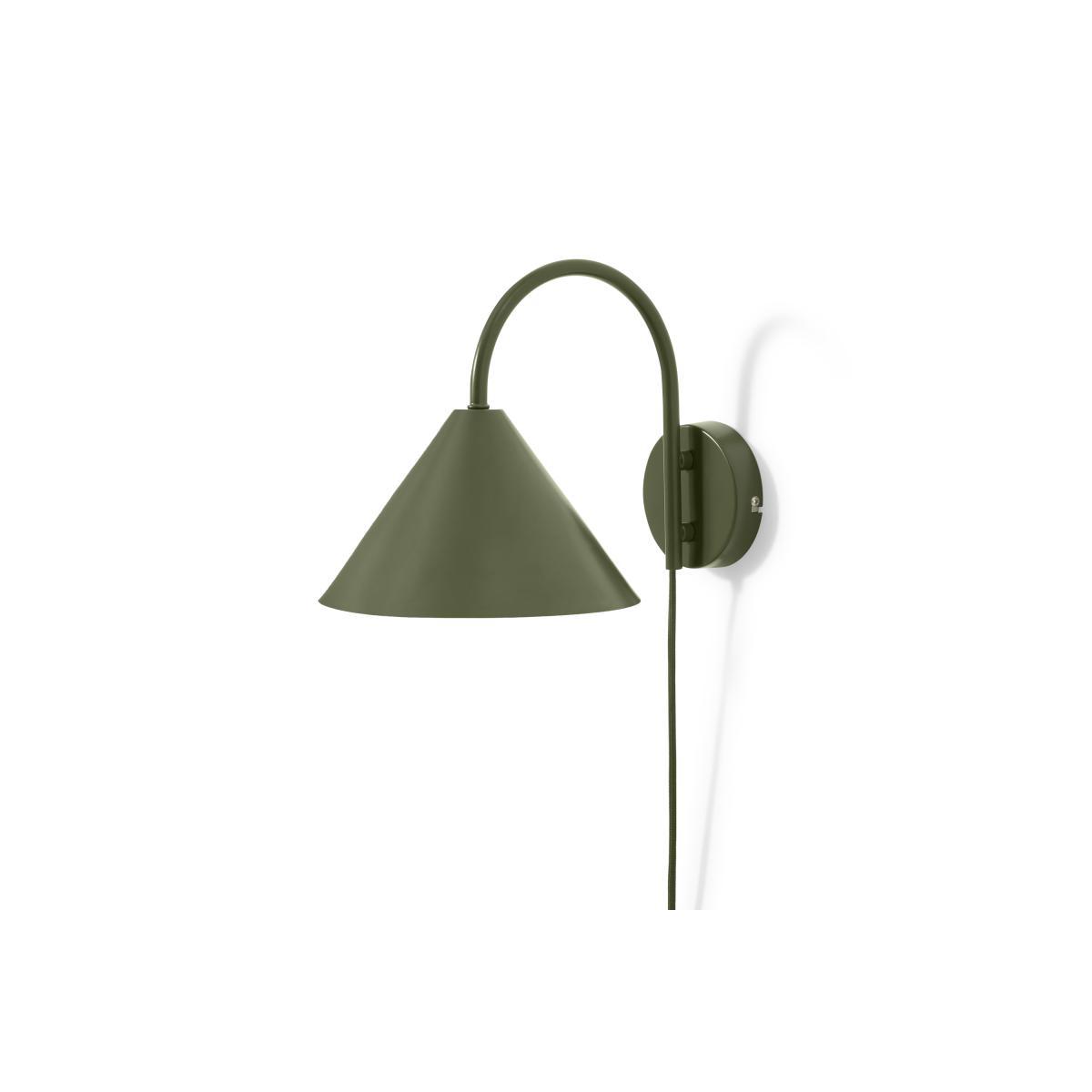 Saige Plug In Wall Light, Green Metal – image 2