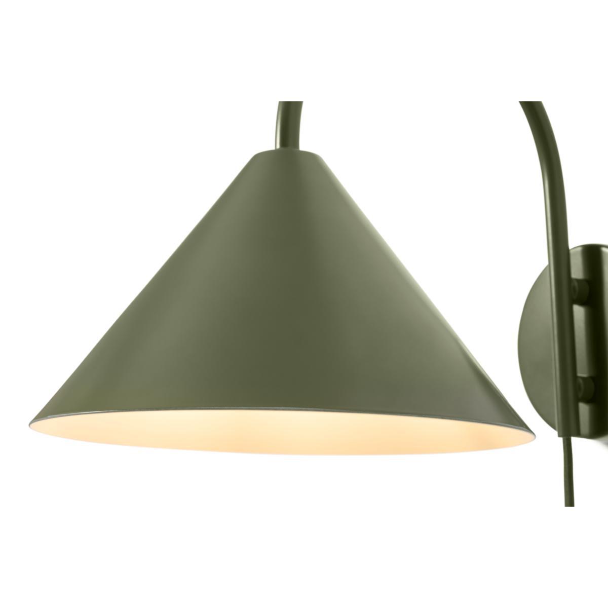 Saige Plug In Wall Light, Green Metal – image 6