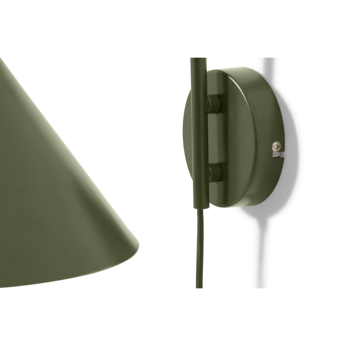 Saige Plug In Wall Light, Green Metal – image 7