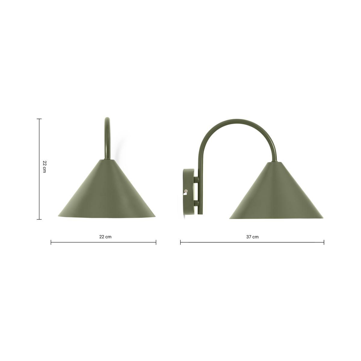 Saige Plug In Wall Light, Green Metal – image 9