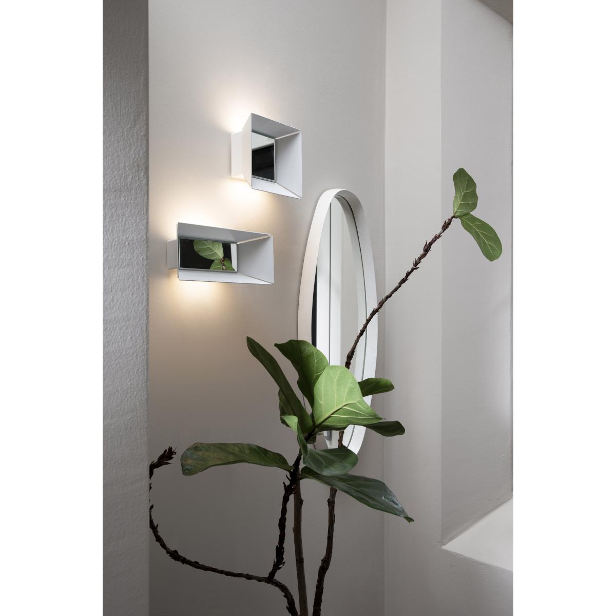 Narciso Wall light - / Metal & mirror - L 28 x H 12 cm by Karman White/Mirror – image 3