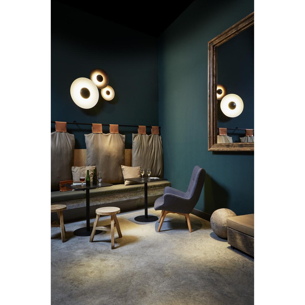 Ginger Medium Wall light - Ø 42 cm - Wood by Marset Black/Natural wood – image 3