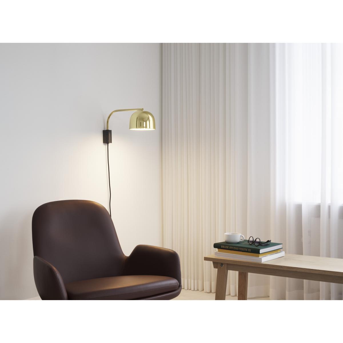 Grant Wall light with plug - / Metal & granite - Adjustable - L 43 cm by Normann Copenhagen Grey/Black – image 4
