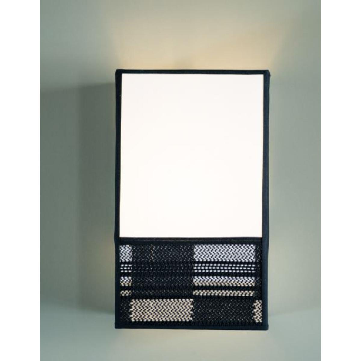 Radieuse Damier Wall light - / H 36 cm - Cotton / Not electrified by Maison Sarah Lavoine Black – image 2