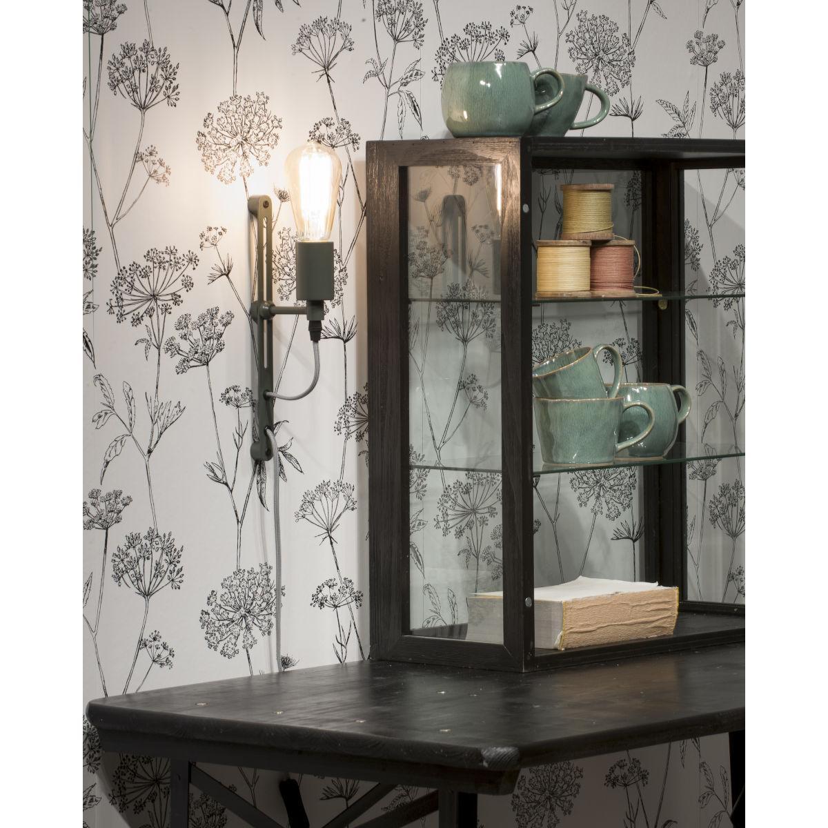 Seattle Wall light with plug - / Adjustable height by It's about Romi Green/Grey – image 3