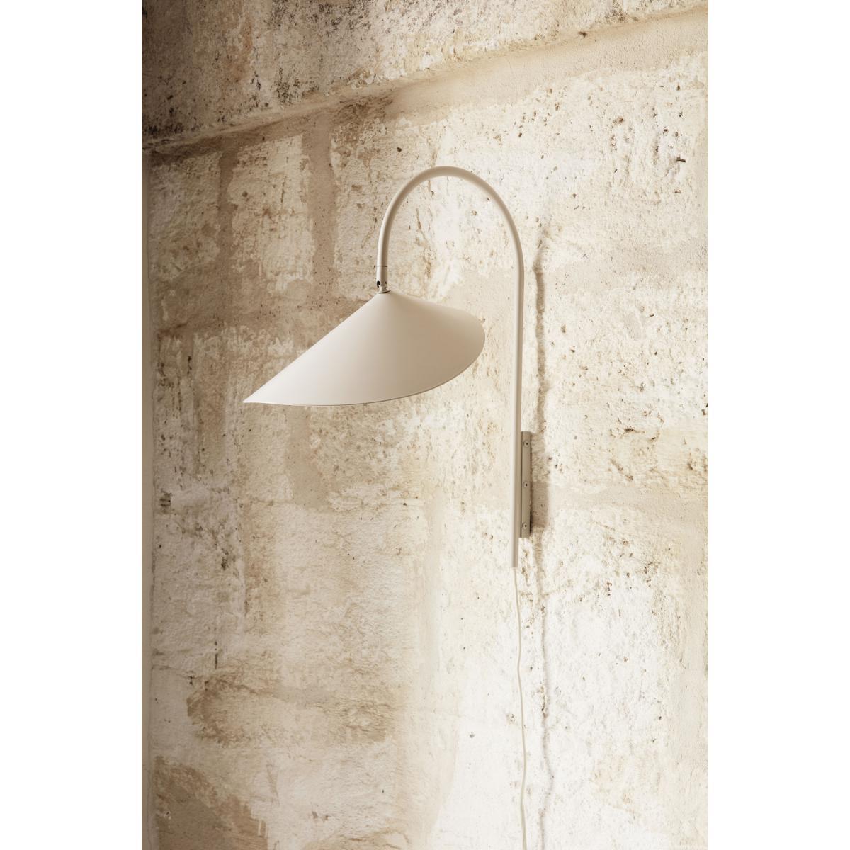 Arum Small Wall light with plug - / H 46 cm - Metal - Adjustable by Ferm Living White/Beige – image 3