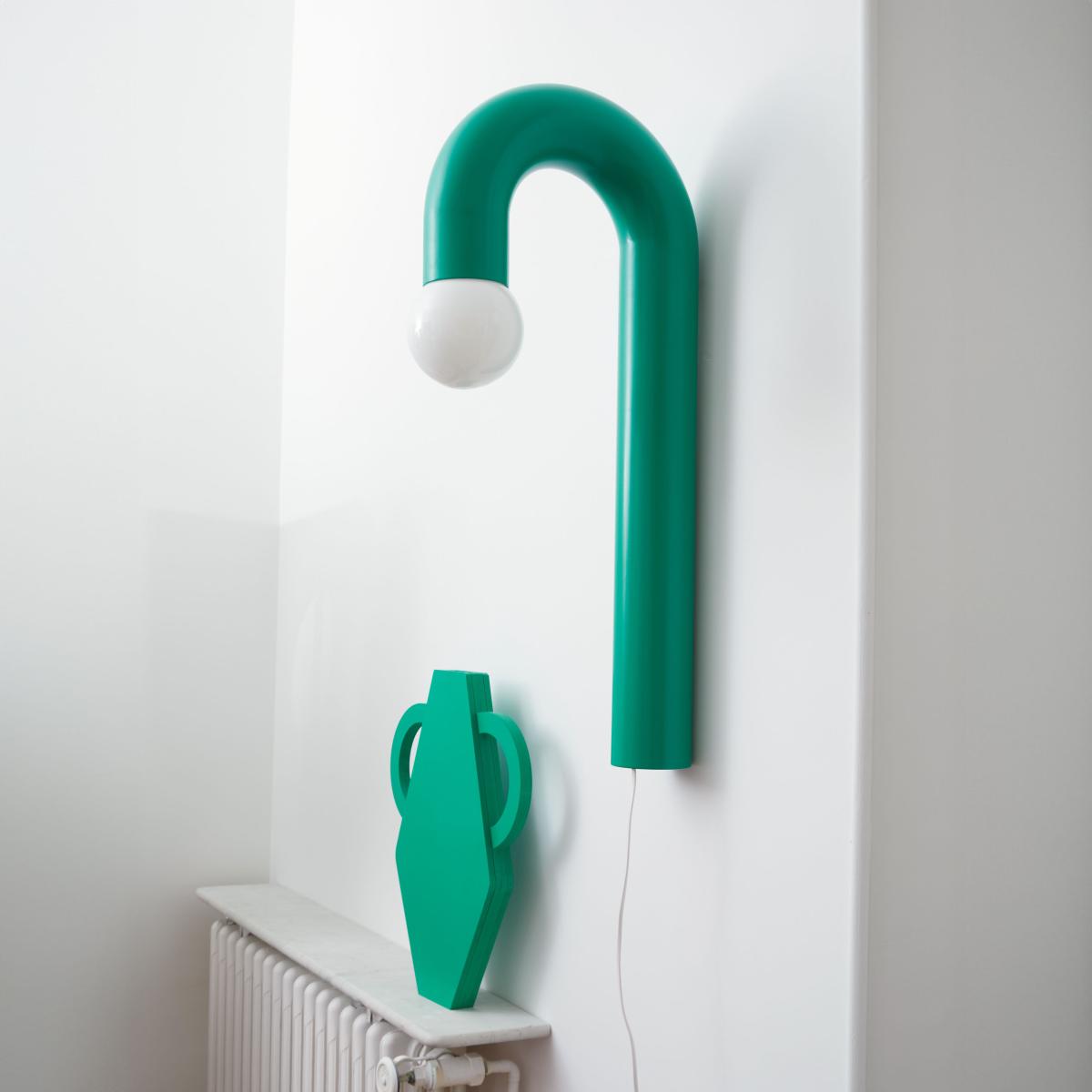 Potence Simple Wall light with plug metal silver / H 80 cm - Axel Chay – image 2