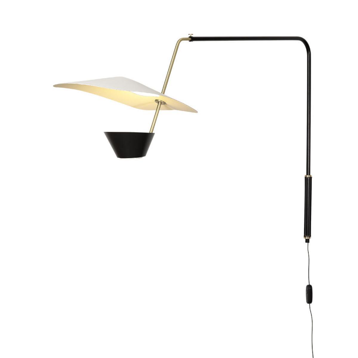 G25 Wall light with plug - / Potence – 1951 reissue, Pierre Guariche by SAMMODE STUDIO White/Gold/Metal – image 2