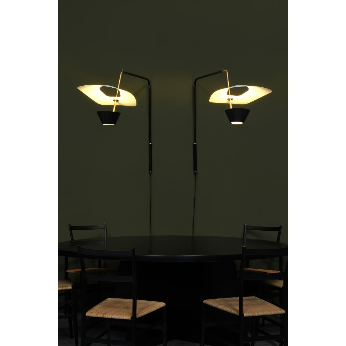 G25 Wall light with plug - / Potence – 1951 reissue, Pierre Guariche by SAMMODE STUDIO White/Gold/Metal – image 6