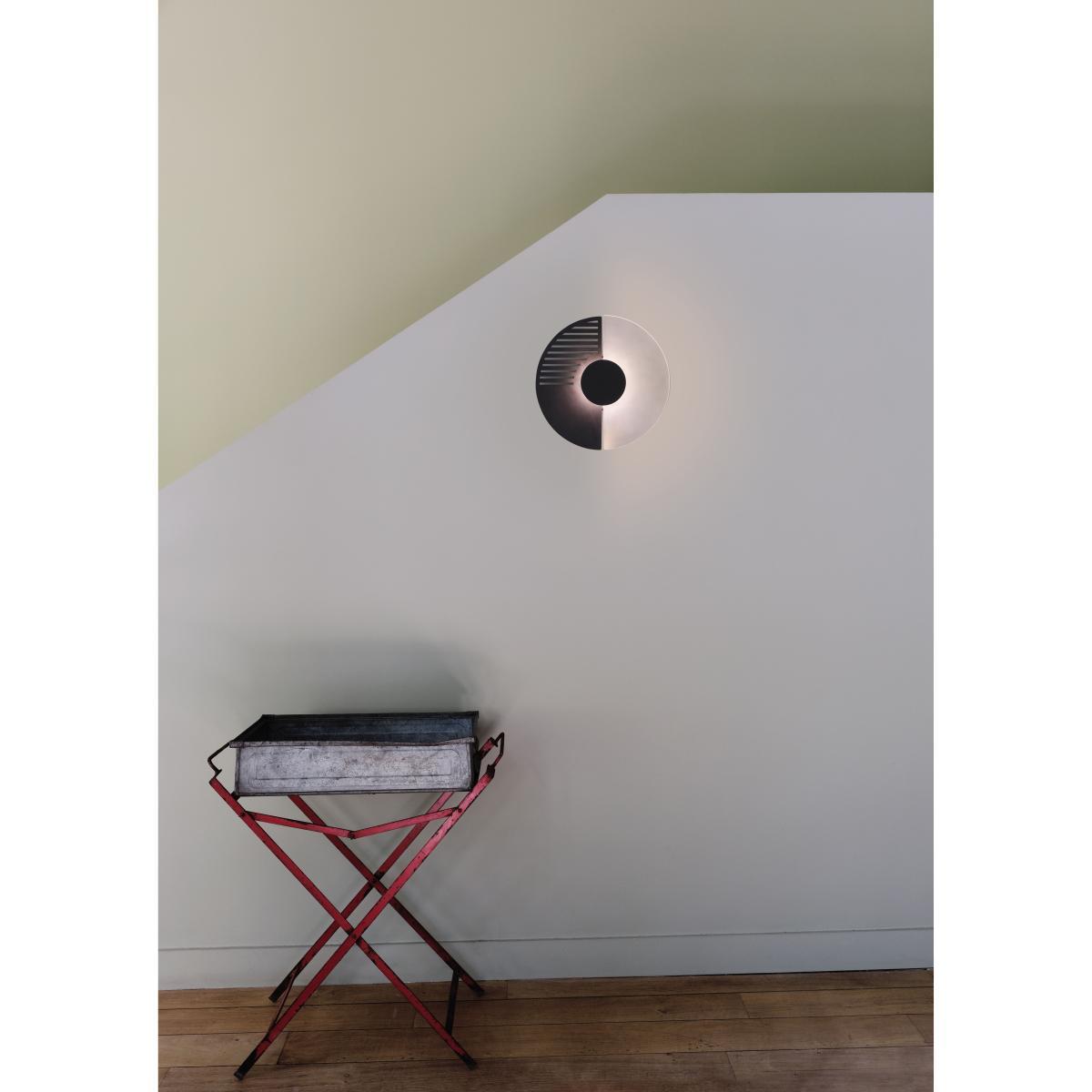 Midnight LED Wall light - / Striped - Ø 32.5 cm by DCW éditions White/Black – image 3