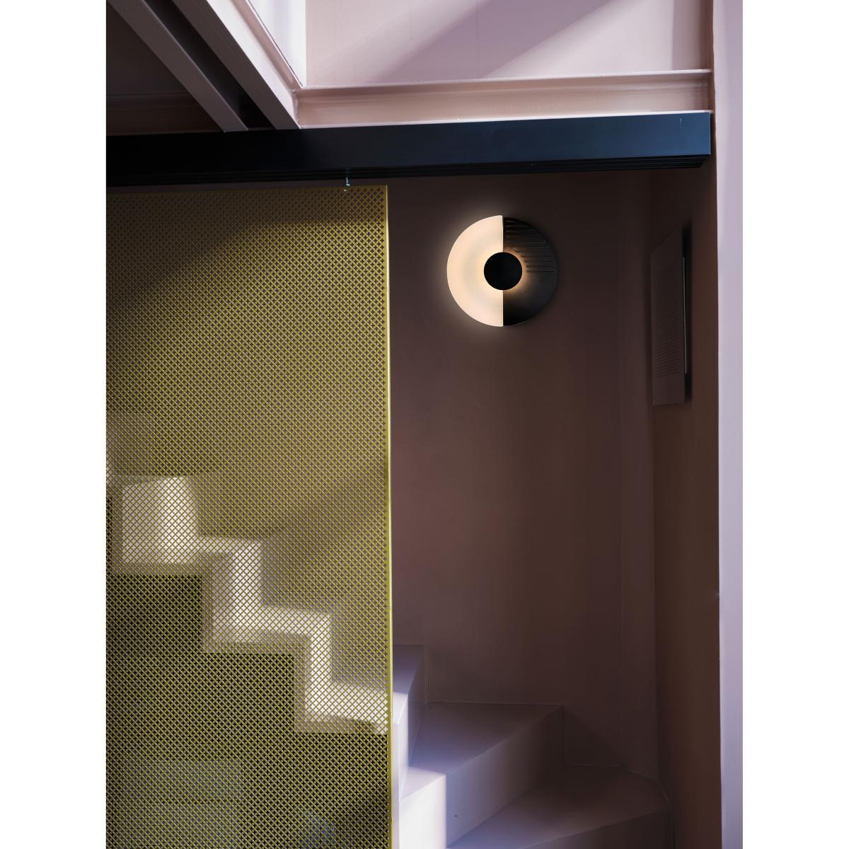 Midnight LED Wall light - / Striped - Ø 32.5 cm by DCW éditions White/Black – image 4