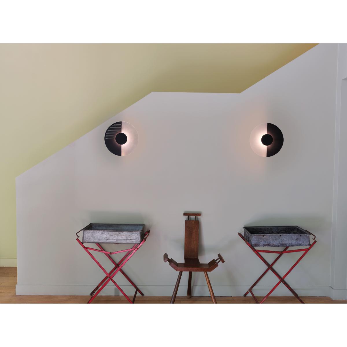 Midnight LED Wall light - / Striped - Ø 32.5 cm by DCW éditions White/Black – image 5