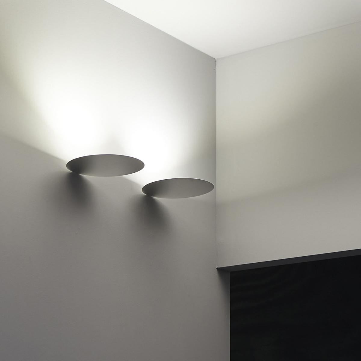 Millimetro LED Wall light metal silver / Ø 25 cm - Luceplan – image 3