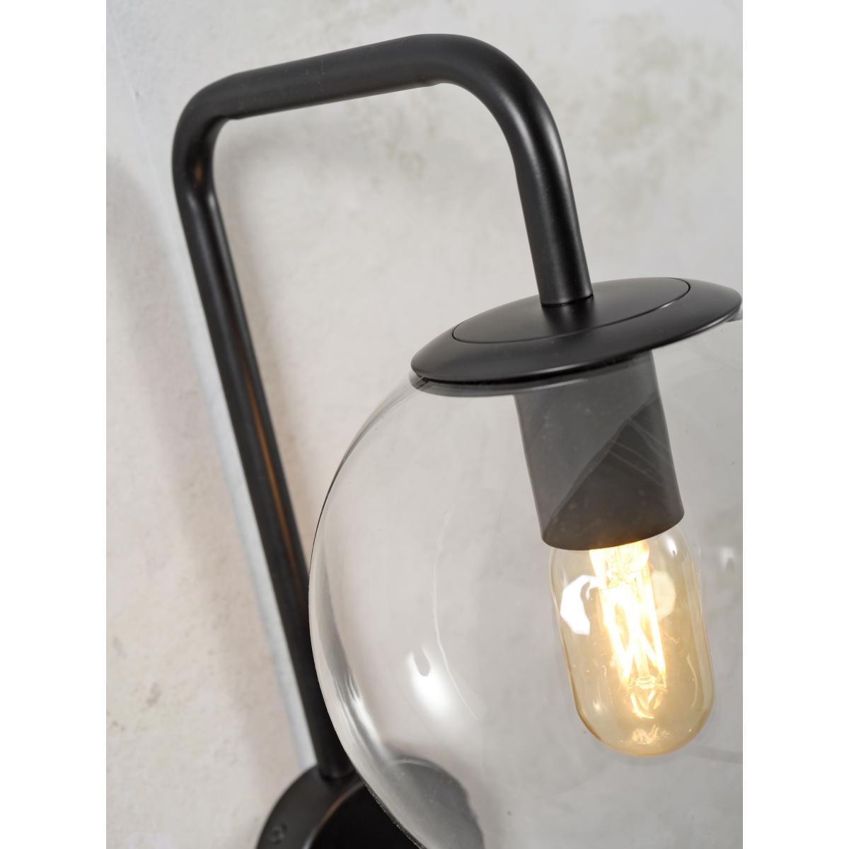 Warsaw Wall light with plug - / Glass & metal by It's about Romi Black – image 5