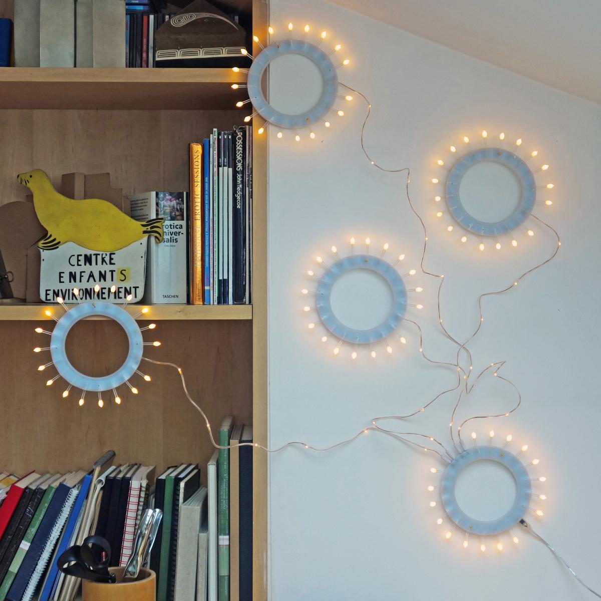 Fleur de Givre Wall light with plug - LED - Wal fixing by Tsé-Tsé White/Transparent – image 2