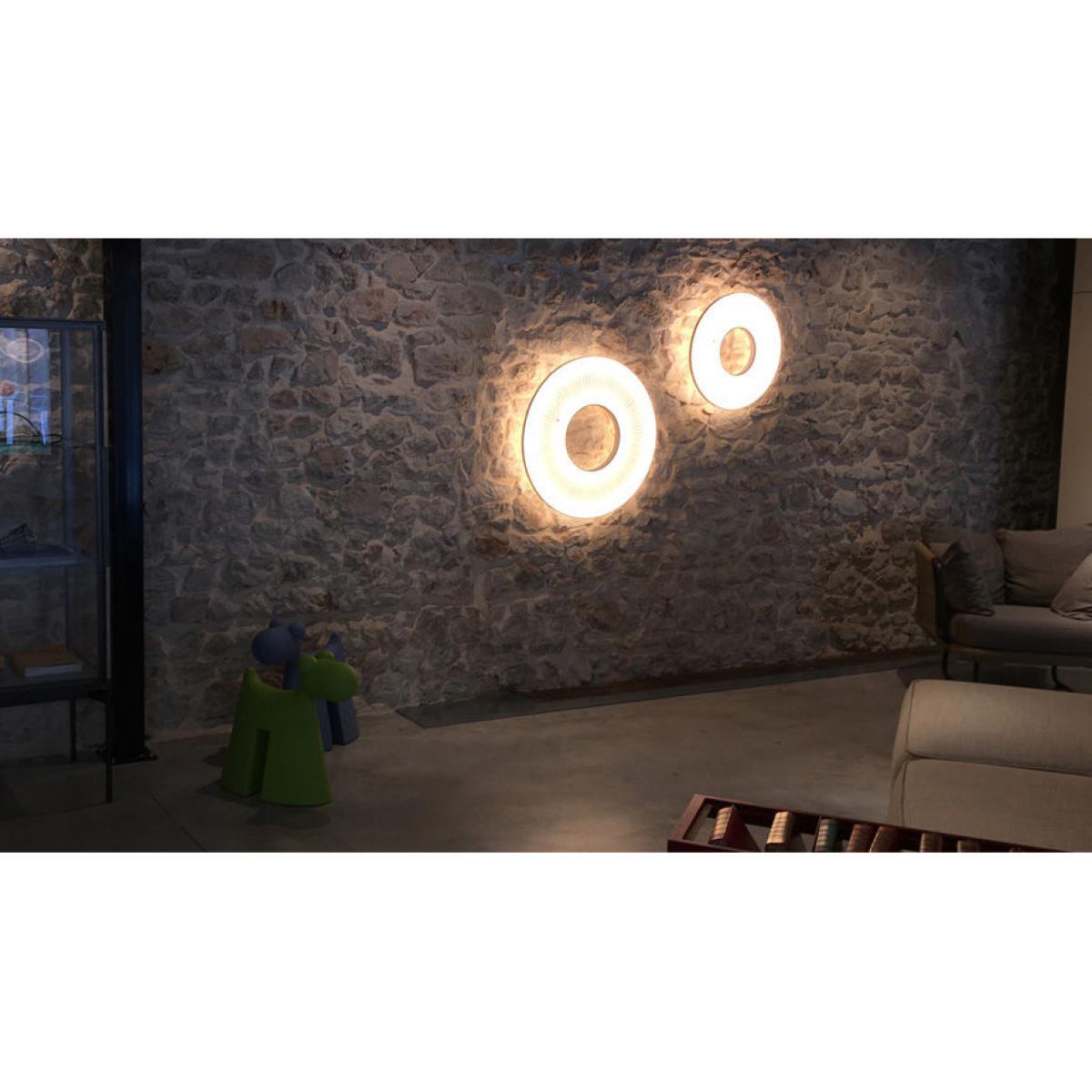 Iris Wall light - Ø 60 cm - LED / Fabric by Dix Heures Dix White/Beige – image 2