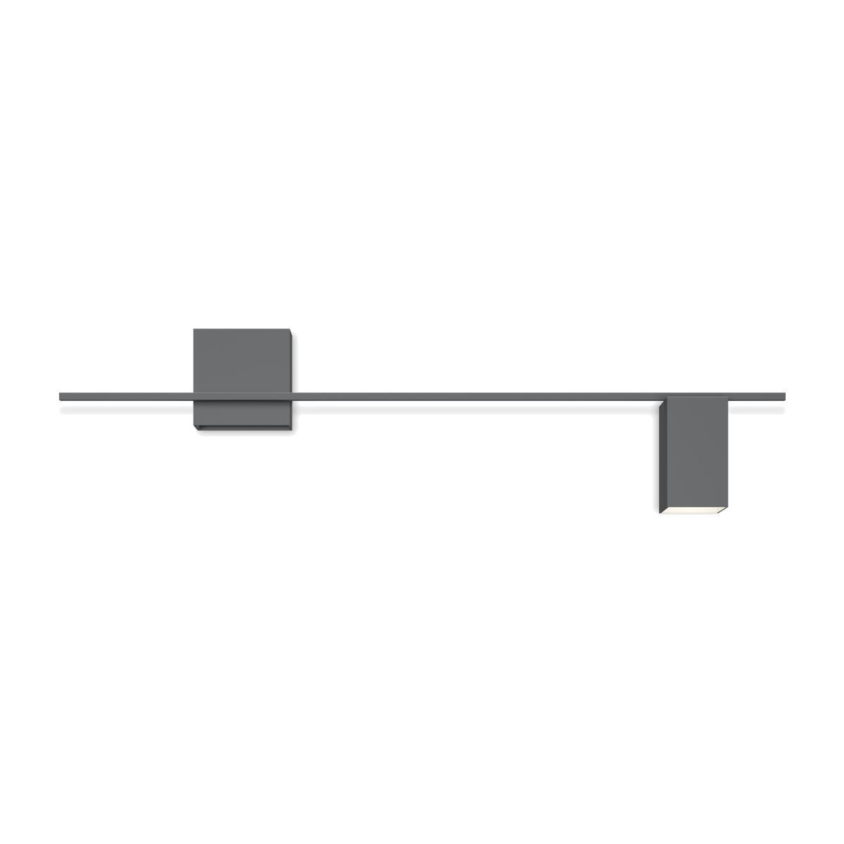 Structural LED Wall light - / L 120 cm by Vibia Grey/Silver