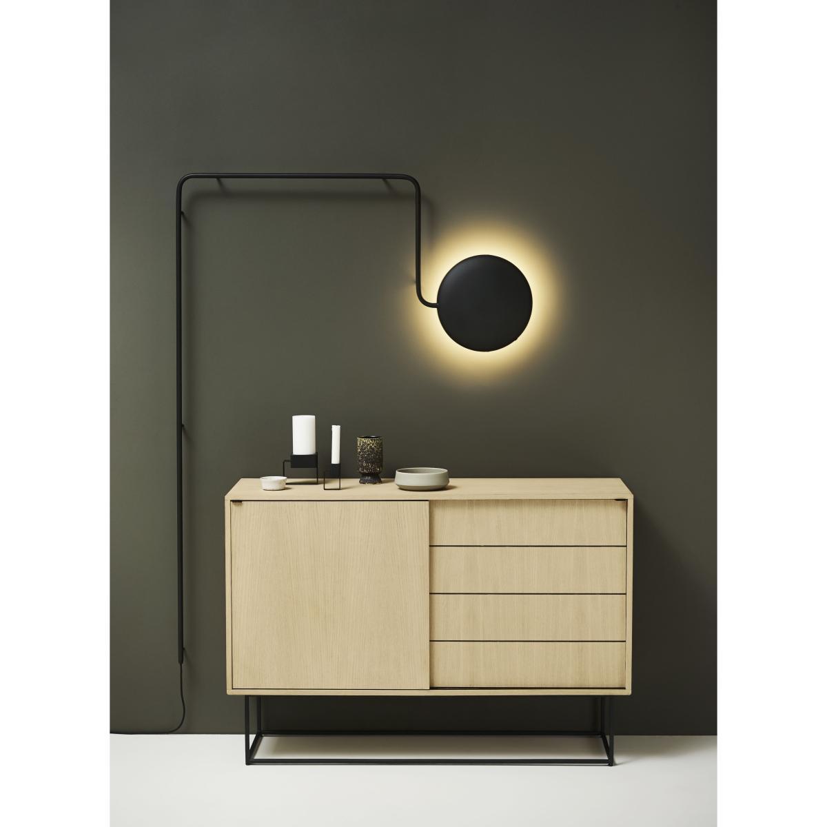 Mercury Wall light - / metal - L 109 x H 152 cm by Woud Black – image 2