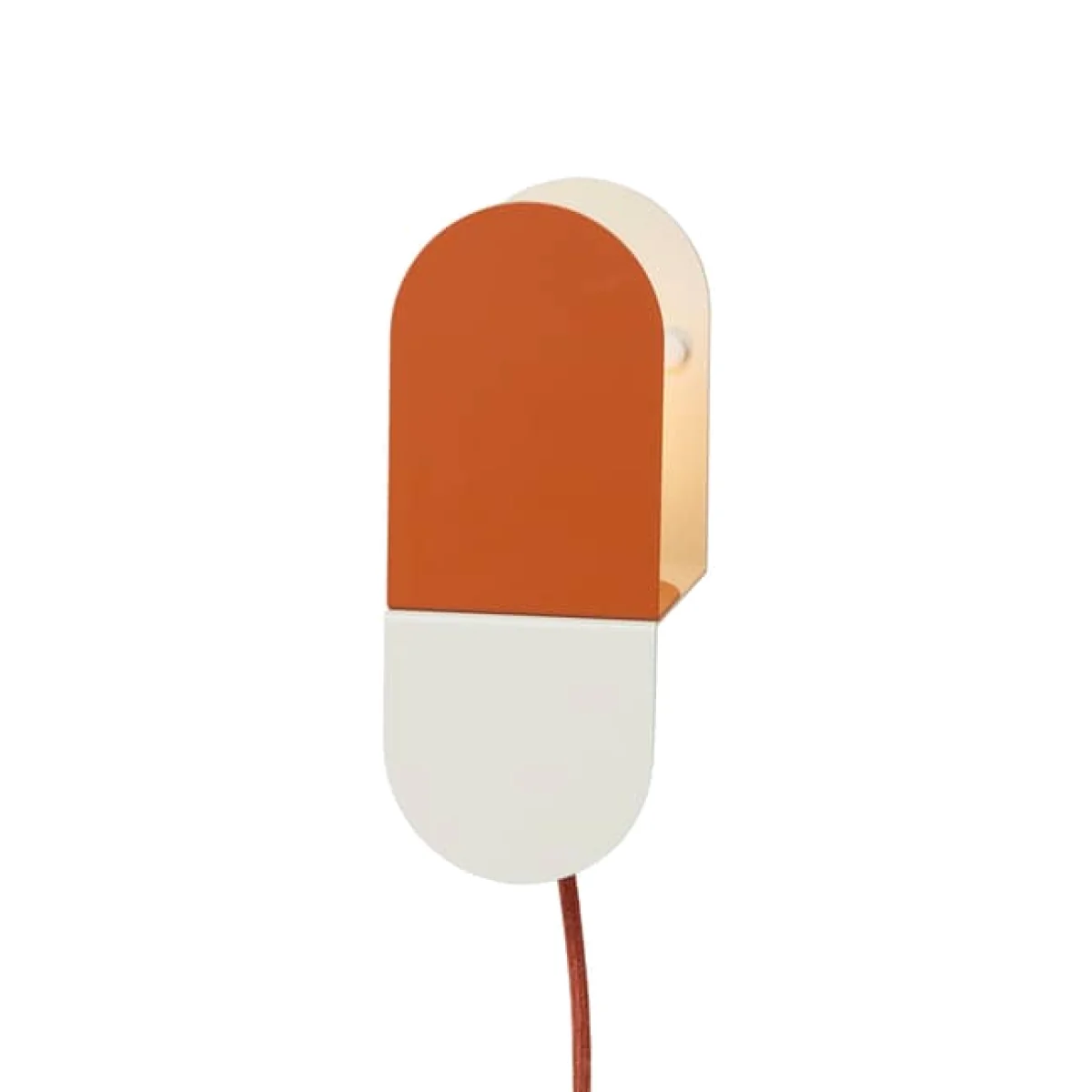 Parede Capsula Wall light with plug metal orange / L 10 x H 25 cm - ATELIER DOBRA – image 1