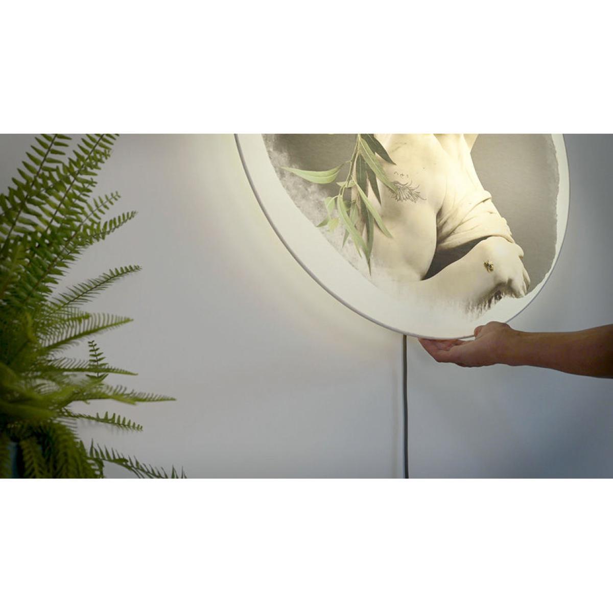Il Divino Wall light with plug - / Lit table - Fabric & metal / Ø 75 cm by Ibride Multicoloured – image 4