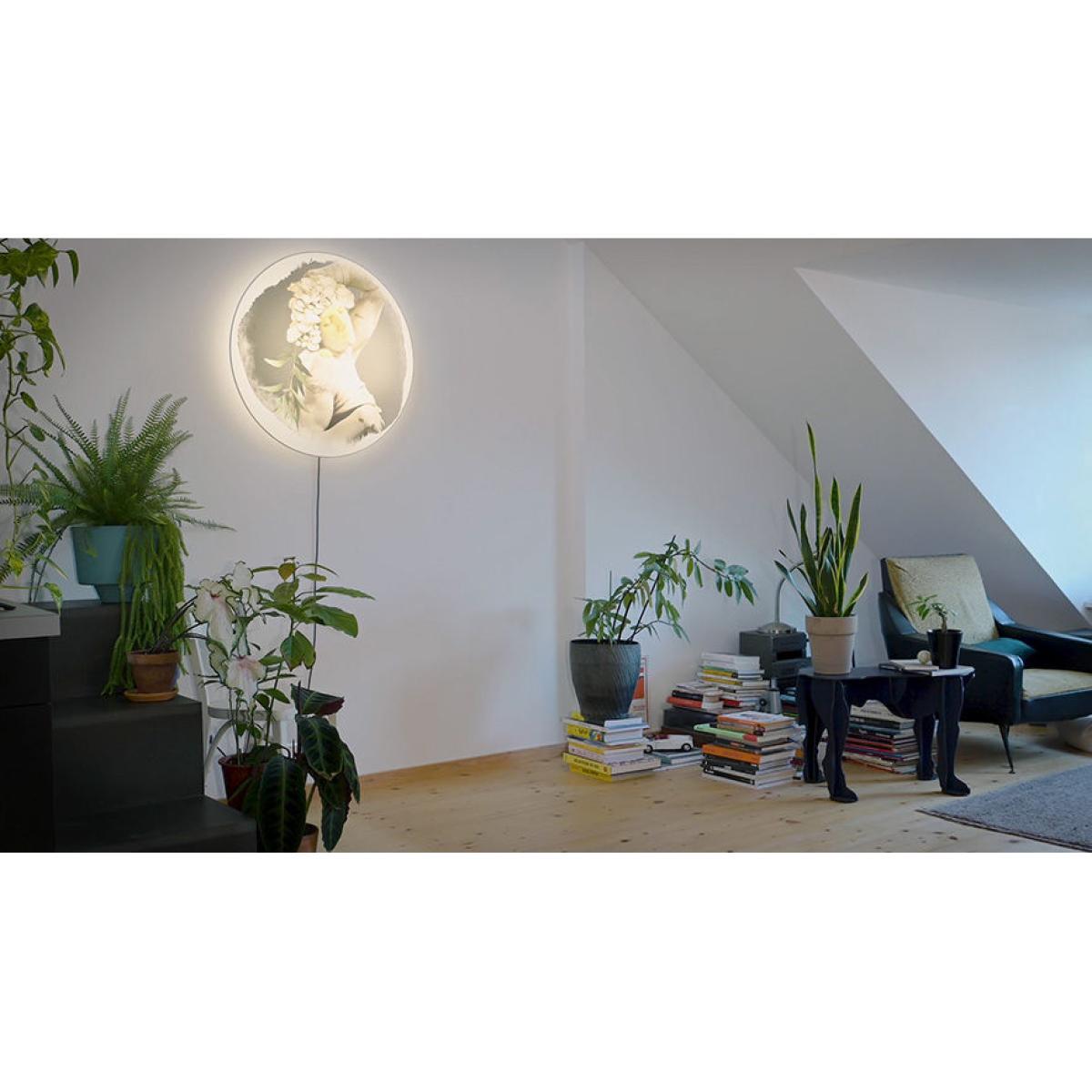 Il Divino Wall light with plug - / Lit table - Fabric & metal / Ø 75 cm by Ibride Multicoloured – image 8