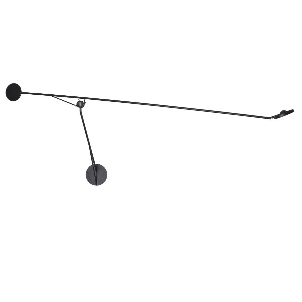 Aaro LED Wall light - / L 155 cm - Mobile arm by DCW éditions Black – image 2