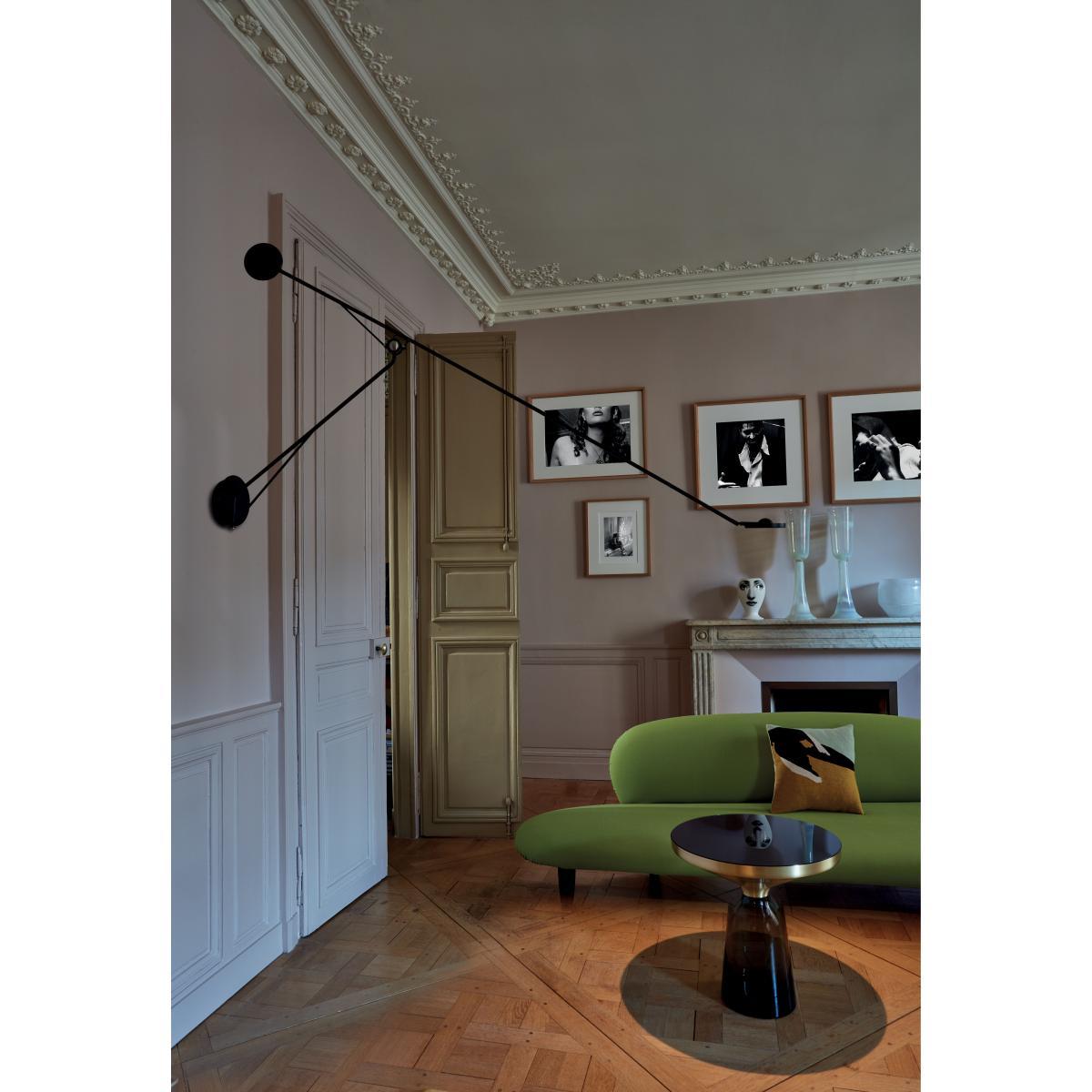 Aaro LED Wall light - / L 155 cm - Mobile arm by DCW éditions Black – image 6