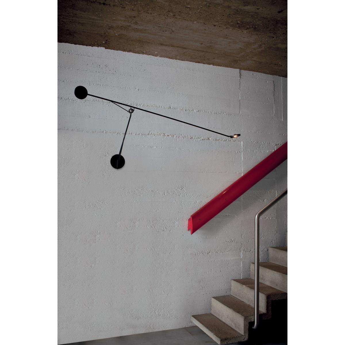 Aaro LED Wall light - / L 155 cm - Mobile arm by DCW éditions Black – image 7