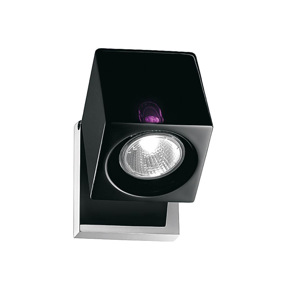 Cubetto Black Wall light - Ceiling lamp - Swiveling by Fabbian Black/Purple – image 1