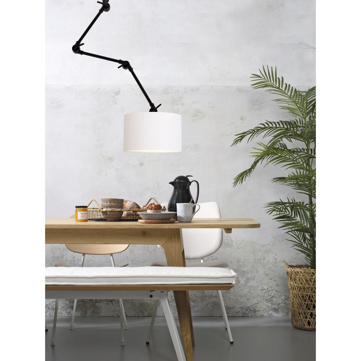 Amsterdam Large Wall light with plug - / Fabric lampshade - L 100 cm by It's about Romi White/Black – image 5