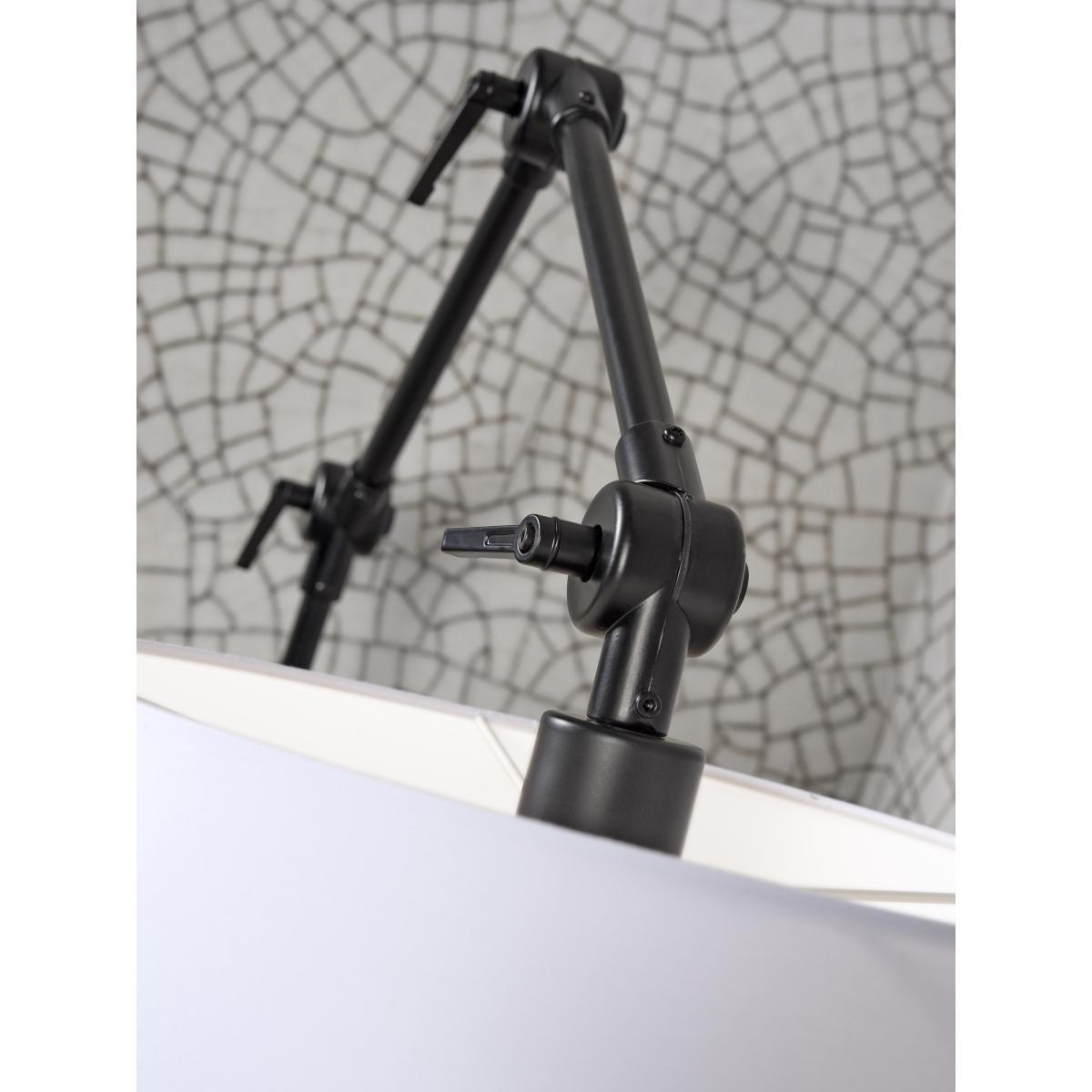 Amsterdam Large Wall light with plug - / Fabric lampshade - L 100 cm by It's about Romi White/Black – image 7