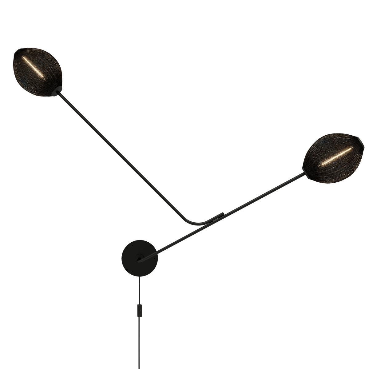 Satellite Wall light with plug - / Matégot - 1953 reissue / L 166 cm by Gubi Black – image 2