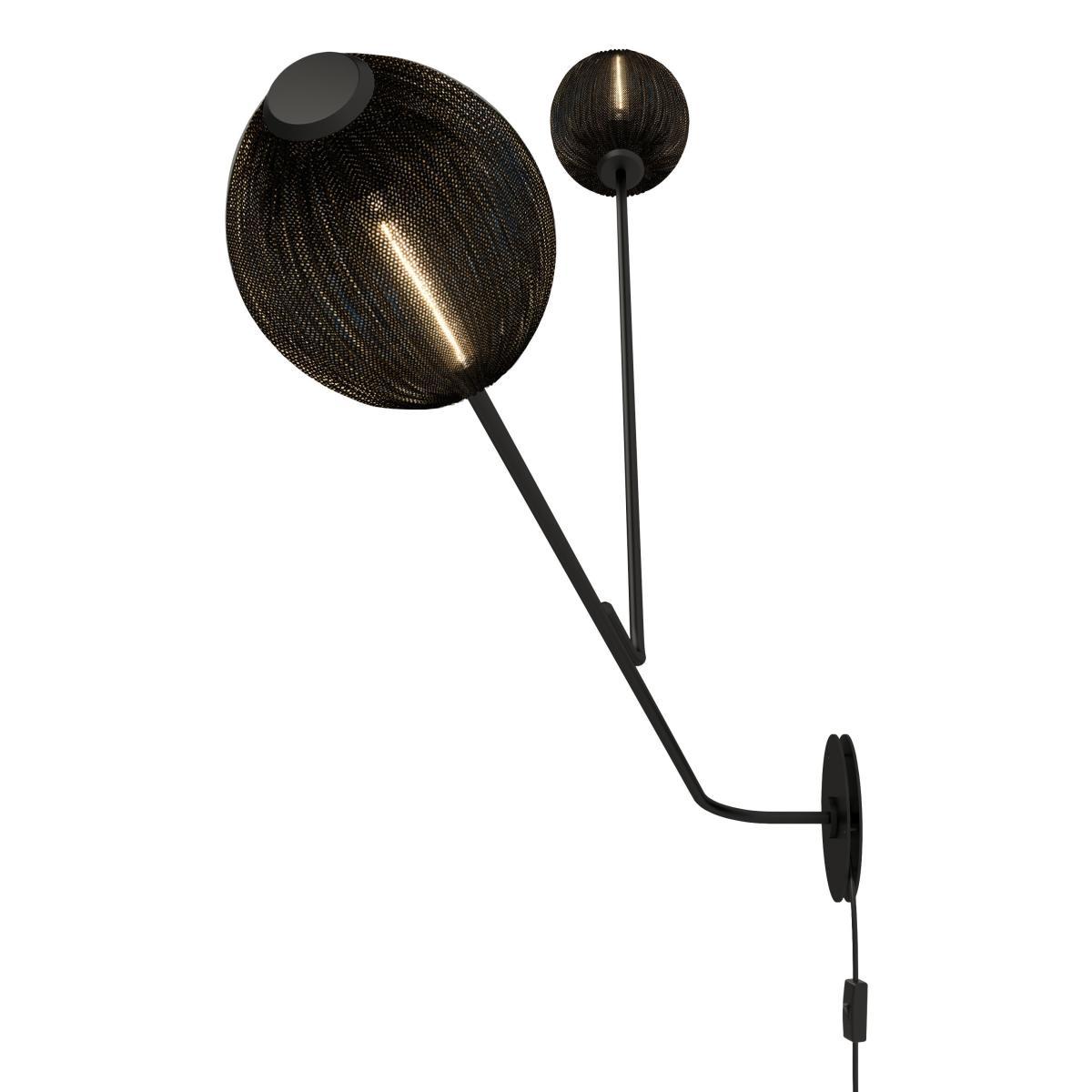 Satellite Wall light with plug - / Matégot - 1953 reissue / L 166 cm by Gubi Black – image 3