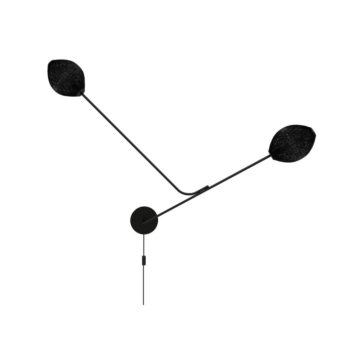 Satellite Wall light with plug - / Matégot - 1953 reissue / L 166 cm by Gubi Black – image 1