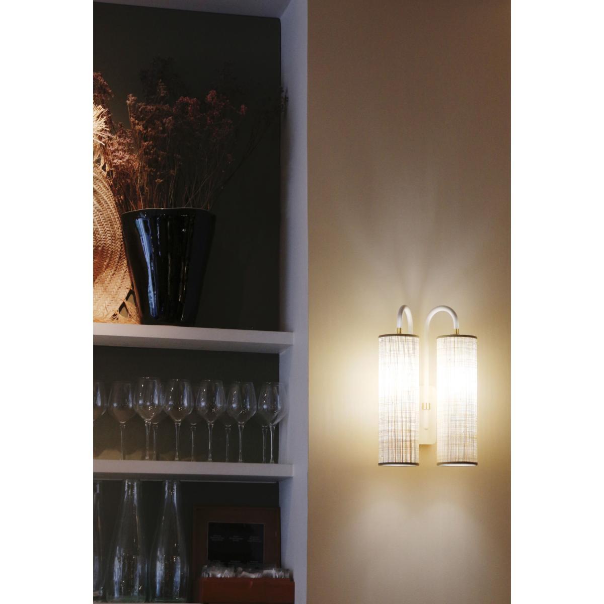 Tokyo Double Wall light - / Raffia - H 42 cm by Maison Sarah Lavoine White – image 3
