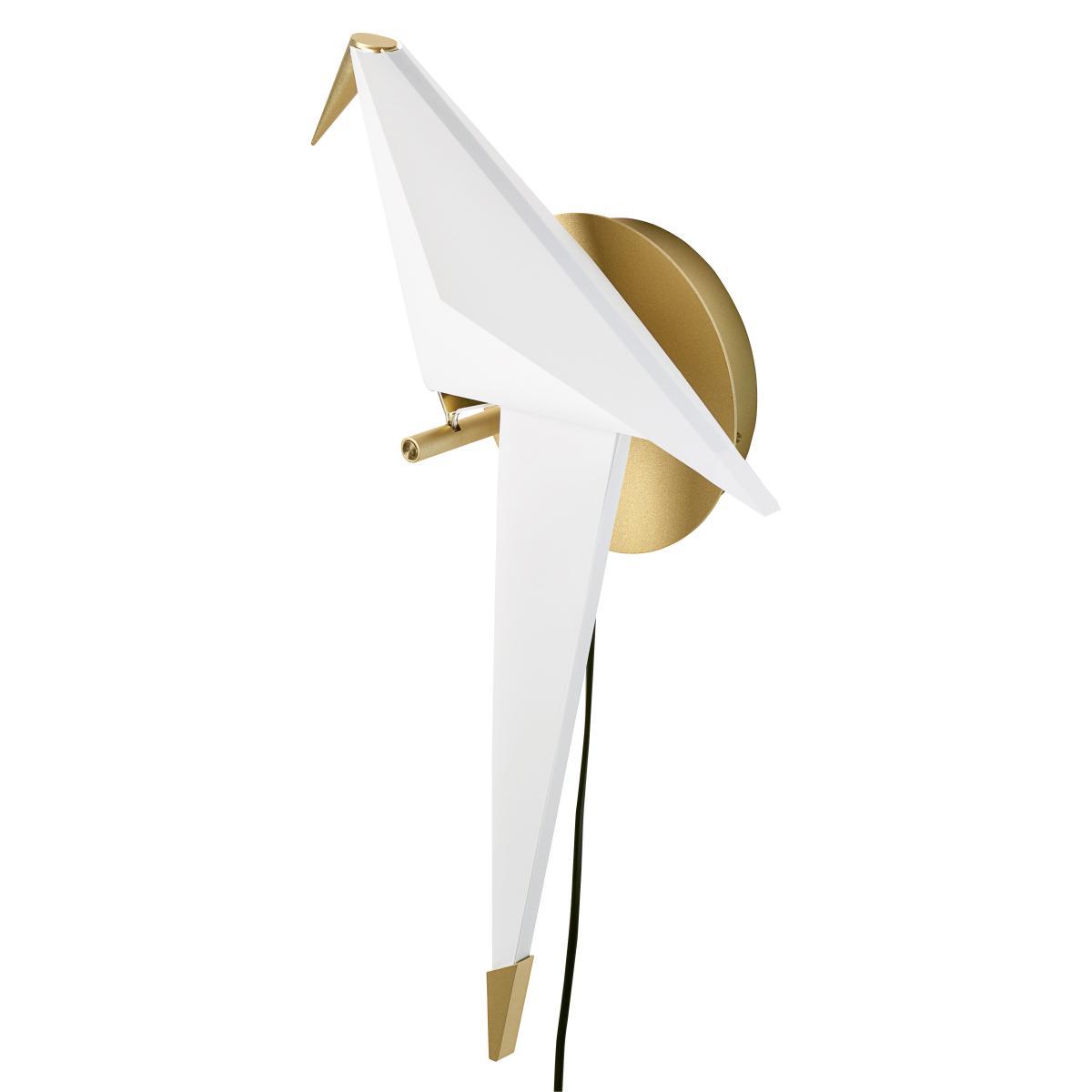 Perch Light Large Wall light with plug - LED / Main supply by Moooi White/Gold/Metal – image 2