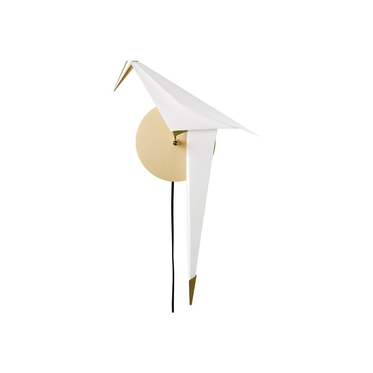 Perch Light Large Wall light with plug - LED / Main supply by Moooi White/Gold/Metal – image 1