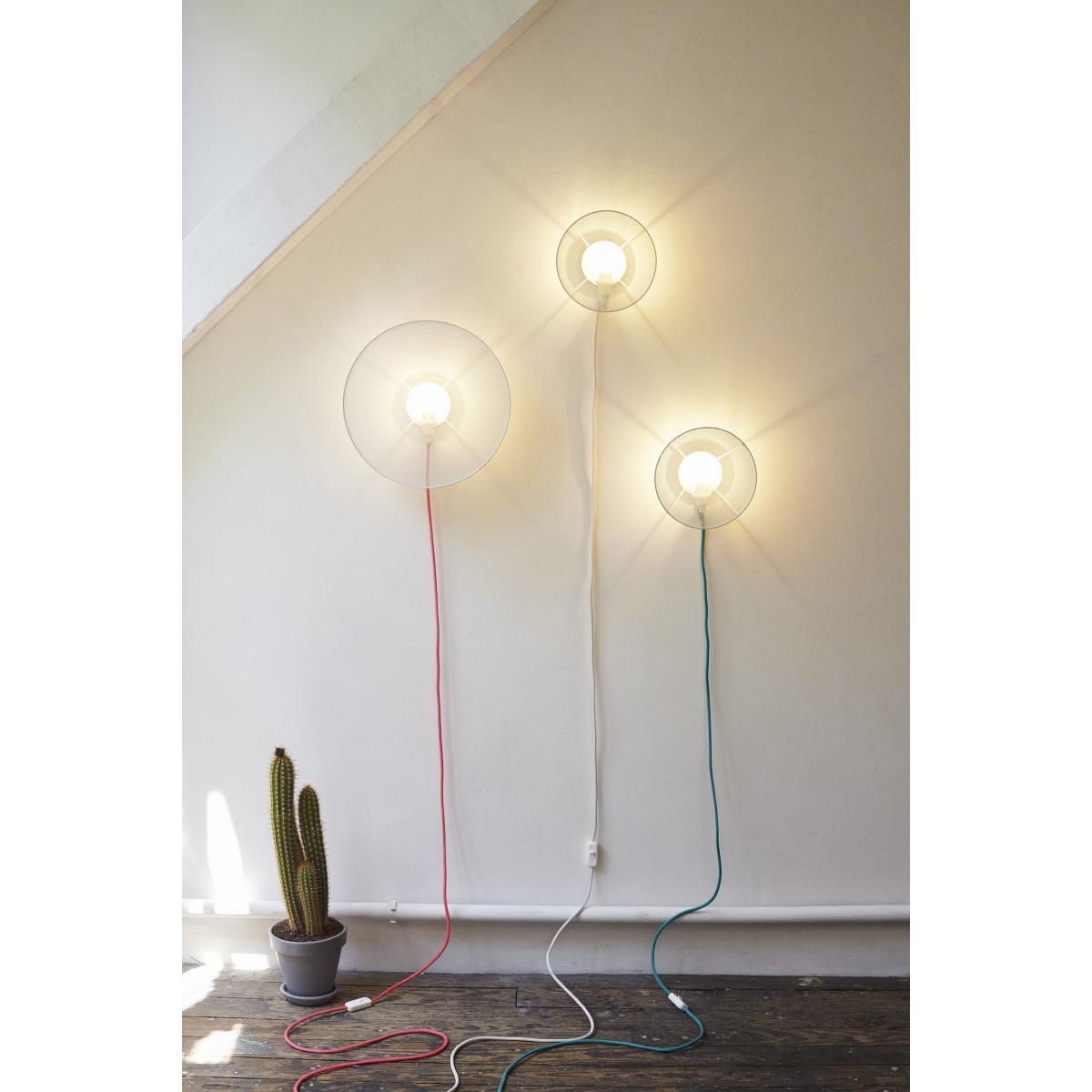 Grillo Small Wall light with plug - Ø 22 cm - Power plug by Petite Friture White – image 2