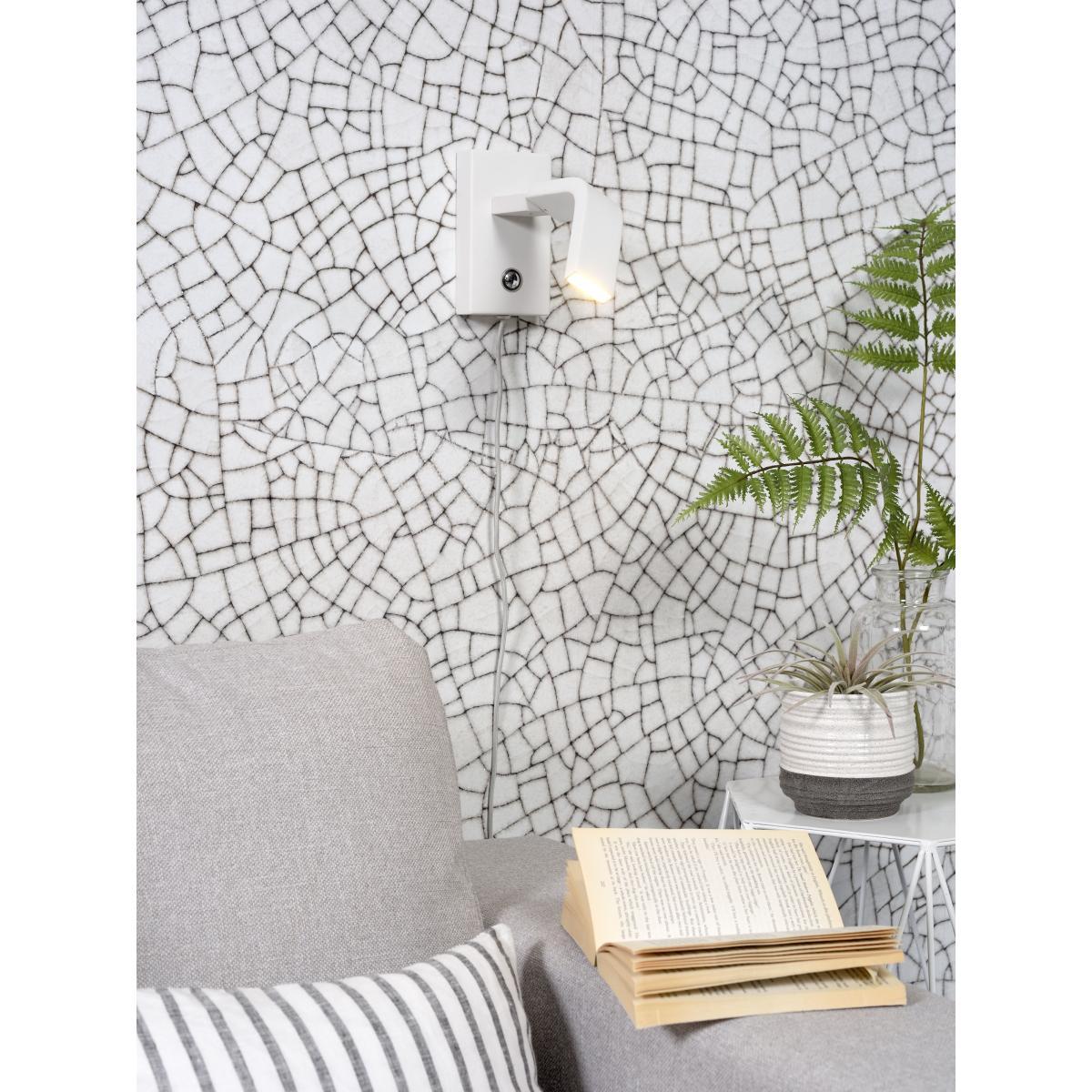 Zurich LED Wall light with plug - / Adjustable reading lamp - Metal by It's about Romi White – image 2