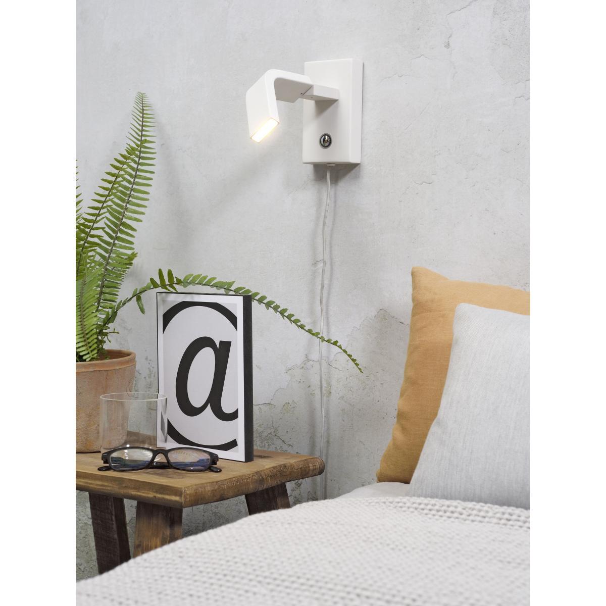 Zurich LED Wall light with plug - / Adjustable reading lamp - Metal by It's about Romi White – image 3