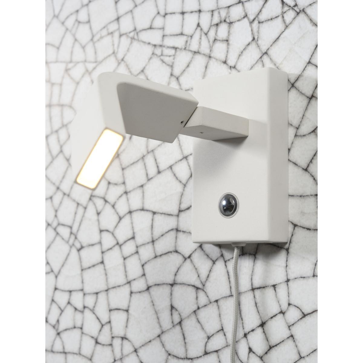 Zurich LED Wall light with plug - / Adjustable reading lamp - Metal by It's about Romi White – image 4