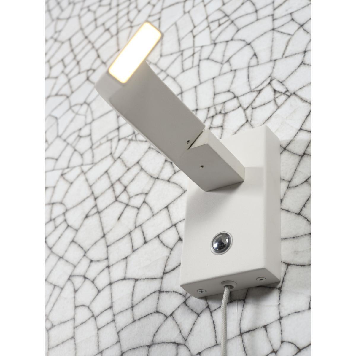 Zurich LED Wall light with plug - / Adjustable reading lamp - Metal by It's about Romi White – image 5