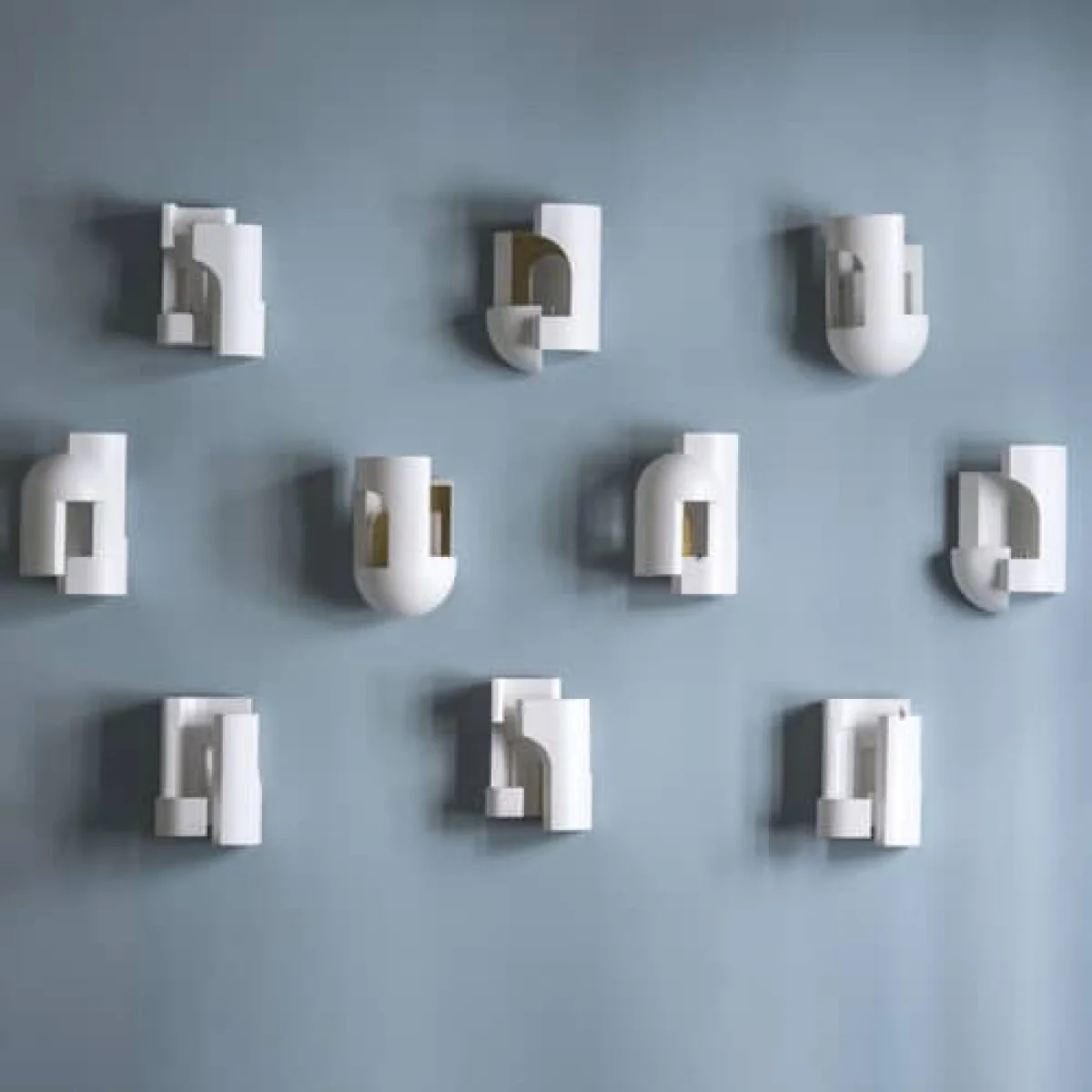 Soul Story 2 Wall light stone white gold / LED - Plaster & gold leaf - DCW éditions – image 5