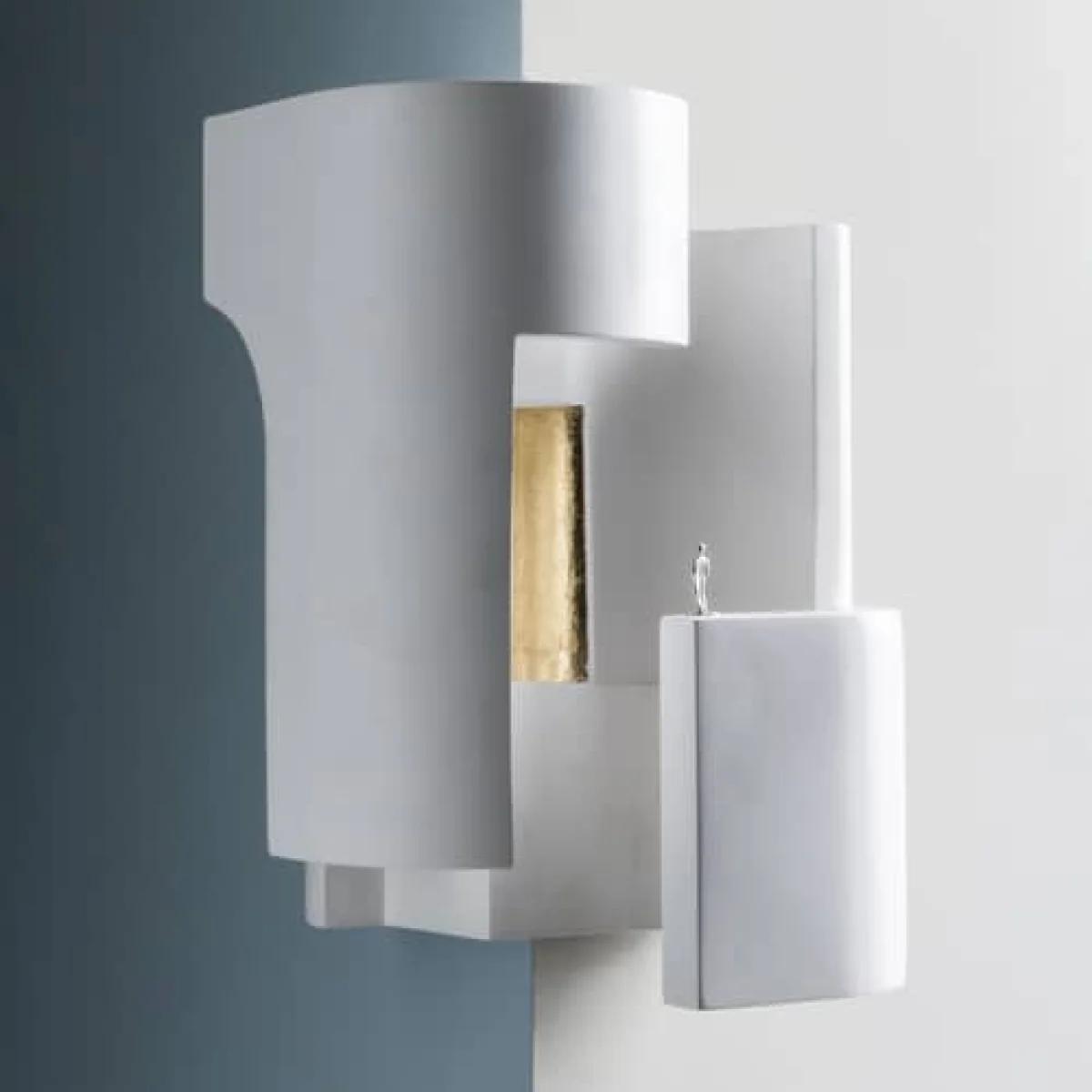 d'angle Soul Wall light stone white gold / LED - Plaster & gold leaf - DCW éditions – image 3