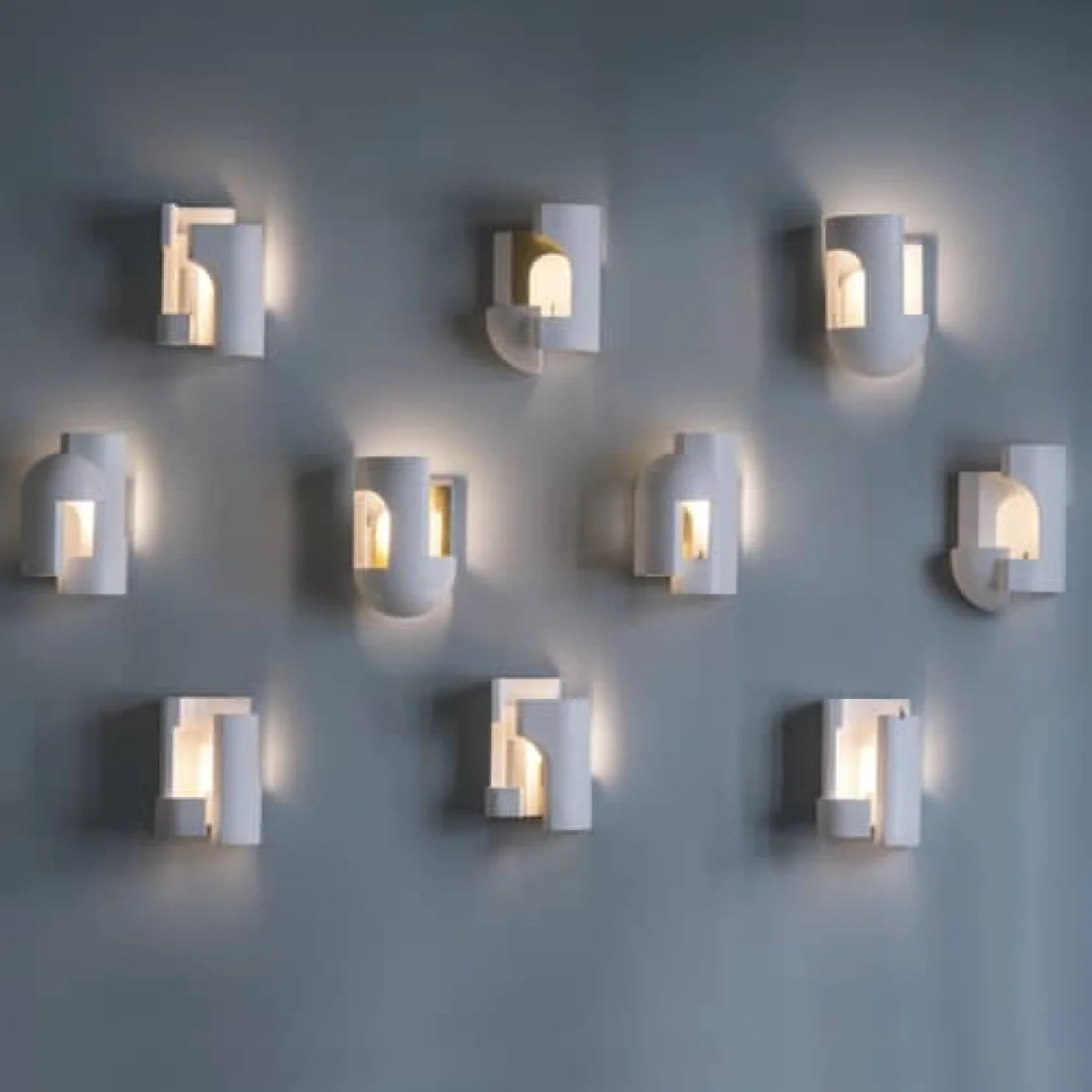 d'angle Soul Wall light stone white gold / LED - Plaster & gold leaf - DCW éditions – image 6